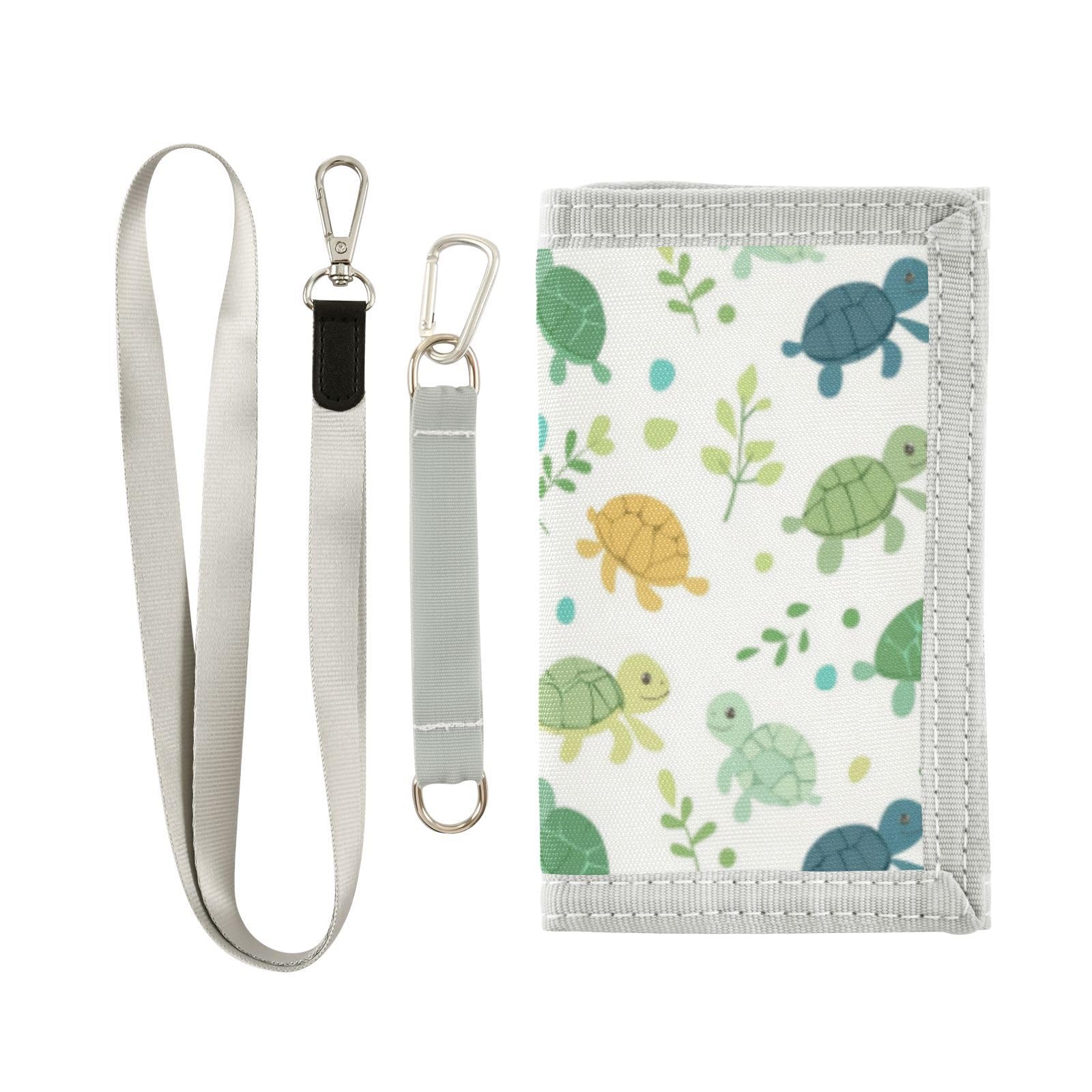 Wusikd Cute Turtles Kids Wallet for Boys Girls Toddler Trifold Wallet Novelty Wallet for Teens Women Men