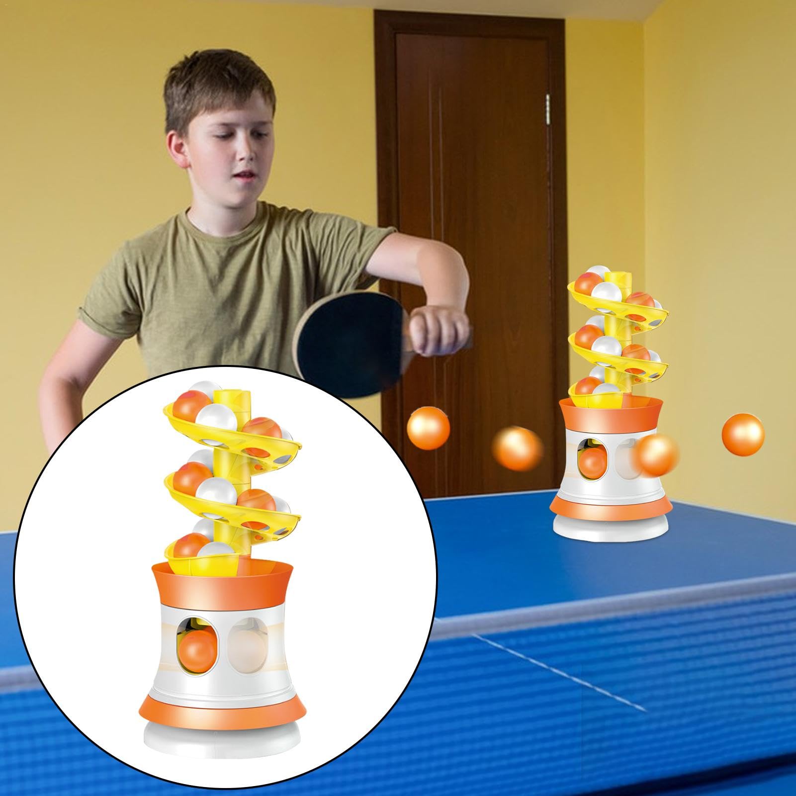 Máquina de tenis de mesa robot lanzador de pelotas automático 16 pelotas precisión robusto