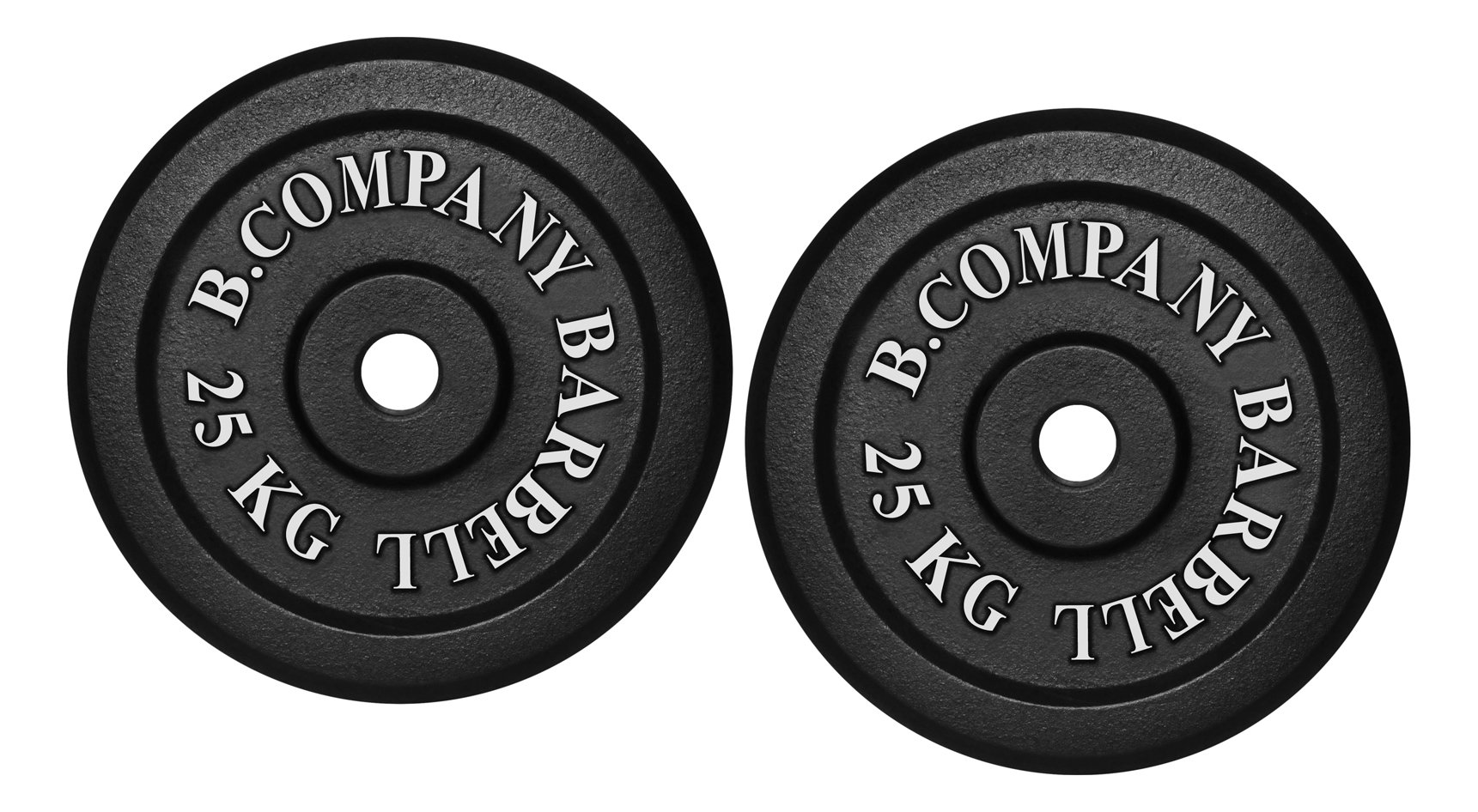 Bad Company Hantelscheiben aus Gusseisen I Gewichtsscheiben 30/31 mm für das Hanteltraining I 50 kg (2 x 25 kg)