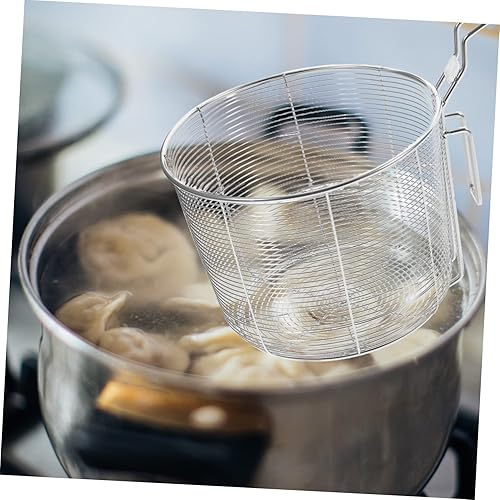 Miniatura 9 de TIDTALEO Colador de olla caliente para cocina, colador de cocina, cucharón de metal, escurridor de pasta, colador con asa, coladores para freír,