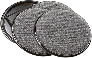 softtouch 4" Round Carpet Bottom Furniture Caster Cups to Protect Hardwood Floors, Brown/Gray (4 Pack)