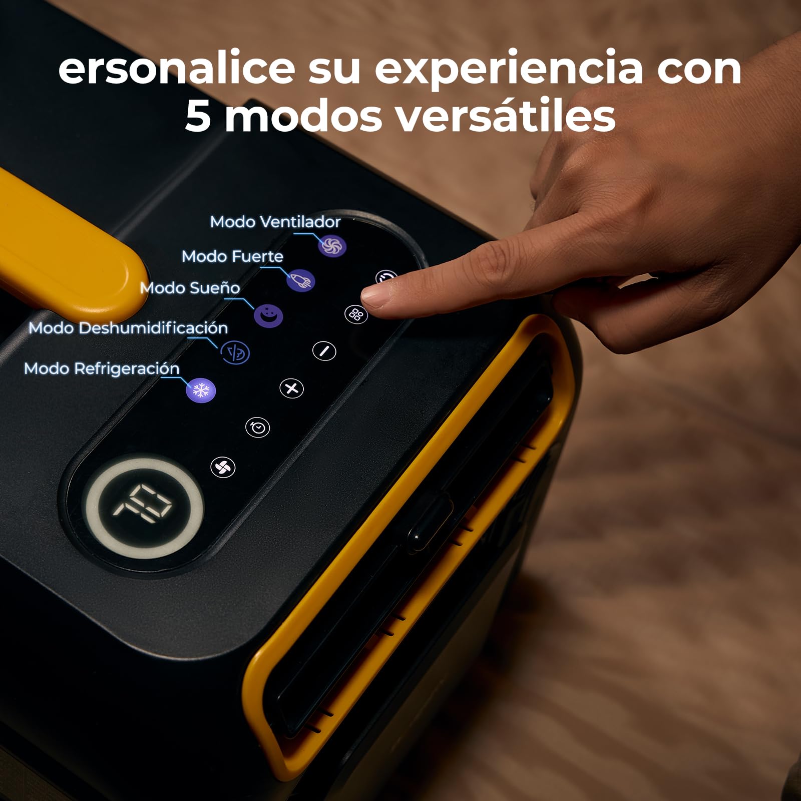 BougeRV Aire Acondicionado Portátil Camping 3500 BTU, Mini Enfriamiento Rápido 10 Min, Control App, 5 Modos, Gas R290, CA 100V-240V, para Tienda de Campaña, Furgoneta, Camper