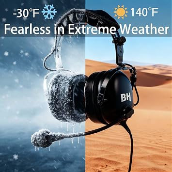 Alpha Lite Aviation Headset - Reliable & Durable Pilot Headset for Student Pilots, 16.7oz Light&Comfort, GA Plug, Ideal First for Flight Training & Back-Up Use