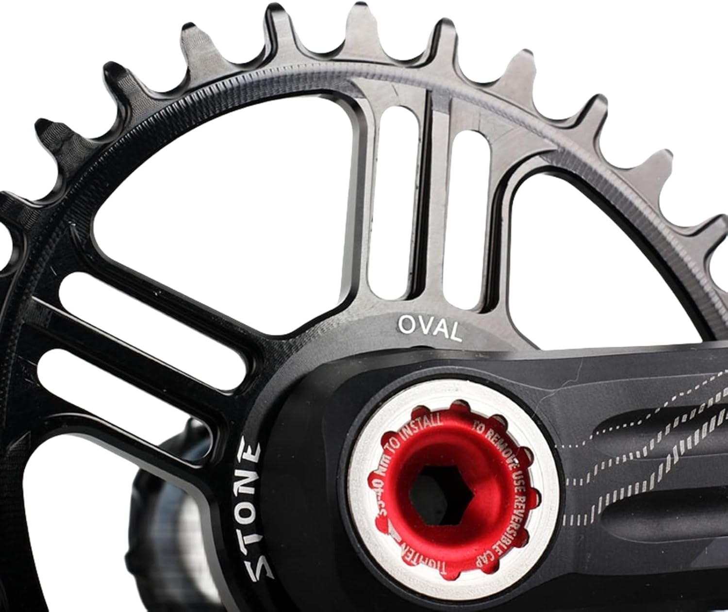 DJC Stone Oval Chainring for Rotor 30 mm REX1.1 REX2.1 3D+ XC2 3DF XC2 5mm Offset 30t 32t 34t 36t 38T Bike Narrow n Wide Chainwheel