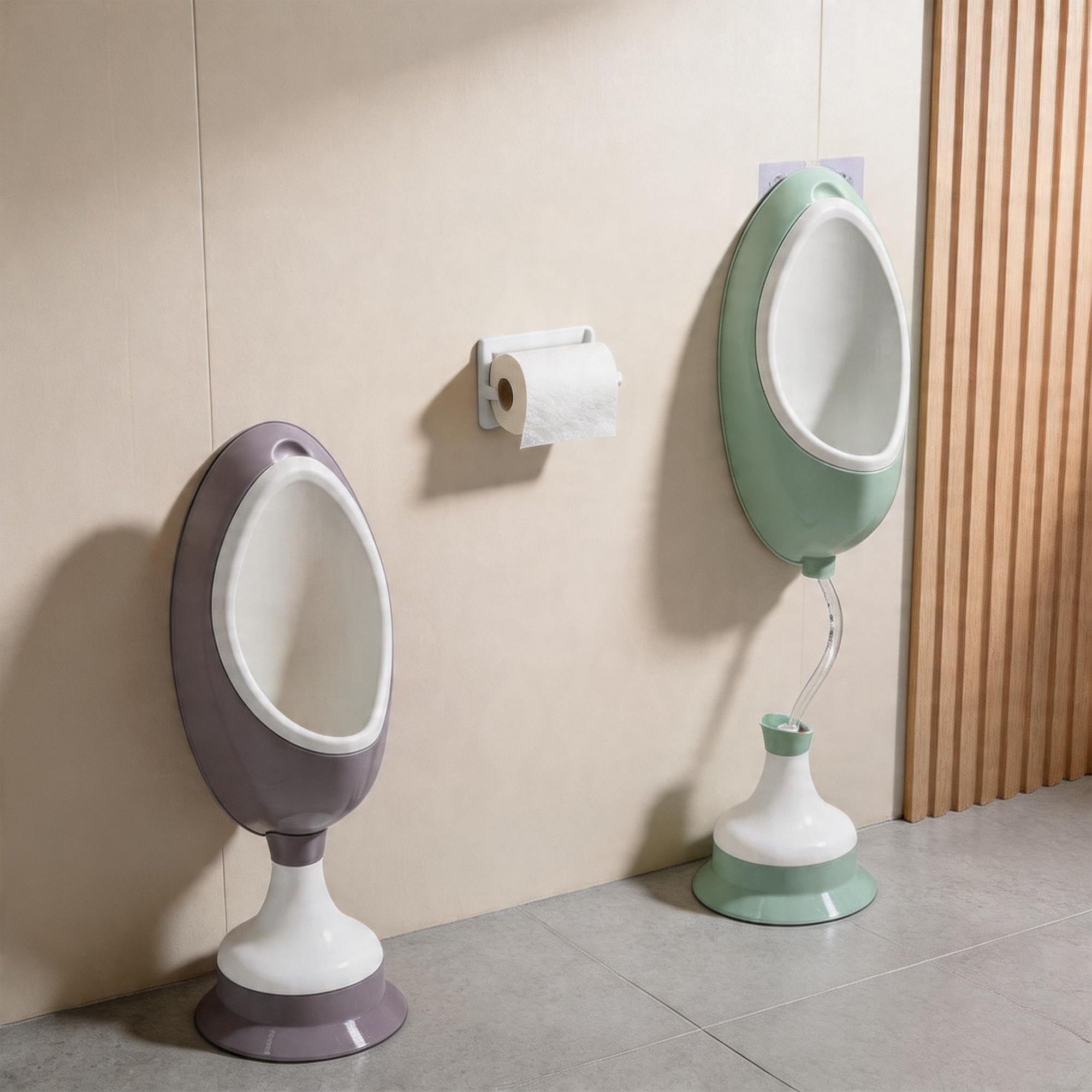 Wasserloses Urinal für Herren, Verdicktes, vertieftes Urinal, Tragbares PP-Urinal mit herausnehmbarem Auffangbehälter, Für Garage, Außenbereich, Garten und Werkstatt(Green)