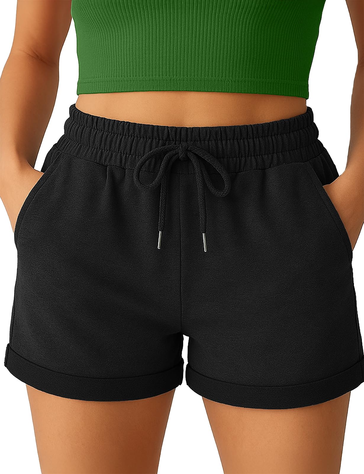 Smith & Solo Kurze Hose Damen - Shorts Sommer Hosen, Laufhose Kurz Sporthose, Trainingshose Sportshorts Women Laufshorts