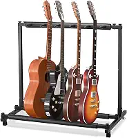 Suporte 5 Instrumentos Violao No Chao Mostruário Rack Violão Multiposição Base Guitarra Violão Baixo Guitar Stand Suporte Rack para 5 Instrumentos Violão