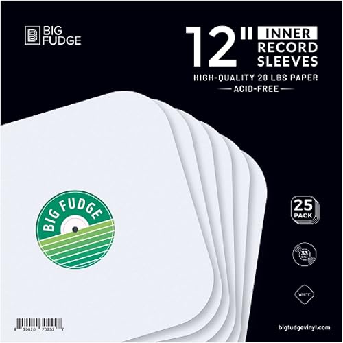 BIG FUDGE Fundas interiores para discos de vinilo 25x  Hechas de papel pesado y sin ácidos  Cubiertas de álbum con esquinas redondas para una fácil disponible en Yaxa Venezuela