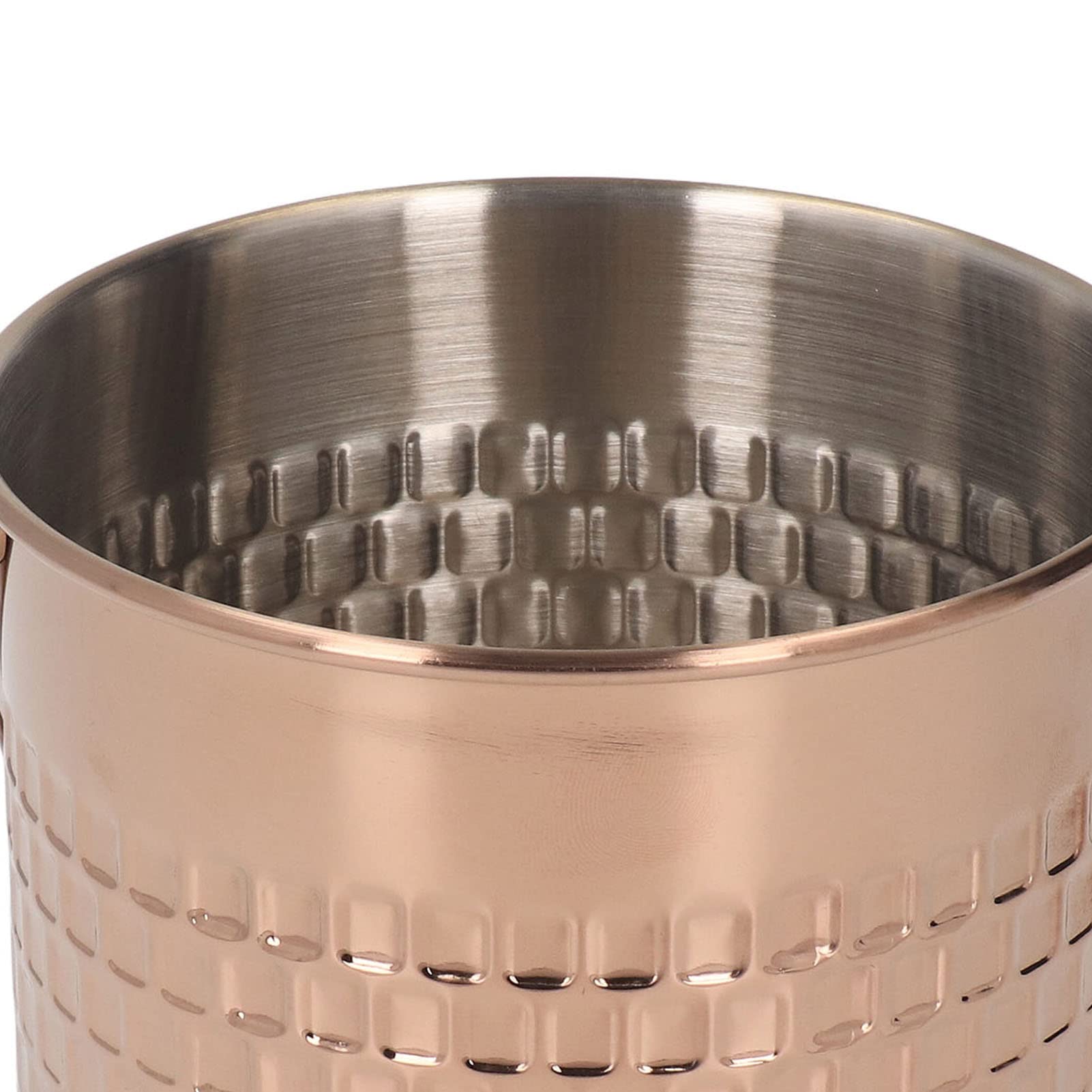 Wakects Secchiello per Vino, Secchiello per Vino Ghiacciato in Acciaio Inossidabile a Doppio Strato, per Isolato per Birra, Whisky o, Refrigeratore Facile da Pulire per Cene Al Bar KTV (Oro rosato)
