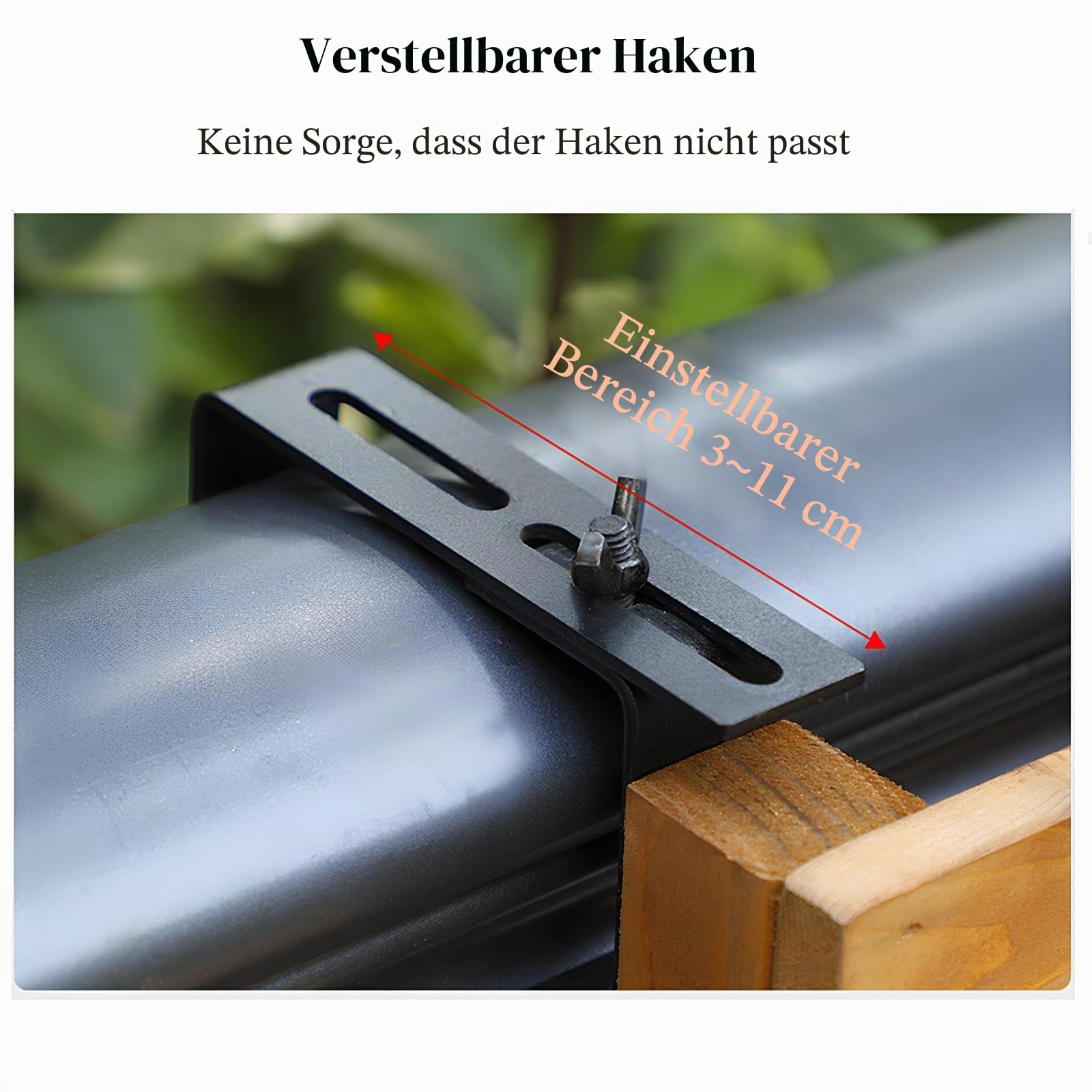 Hängetisch Für Balkongeländer, Balkon-Stehtisch Für Geländer, Balkonhängetisch Klappbarer, Verstellbarer Terrassen-/Gartenbaluster(90 * 30cm)