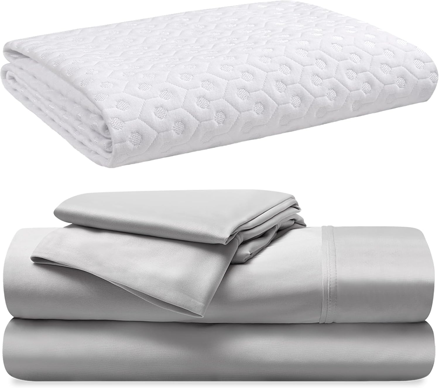 Bedgear Dri-Tec Performance Mattress Protector and Bed Sheet Set Bundle - Queen - Moisture Wicking, Waterproof, Temperature Regulating - Includes Mattress Cover, Fitted