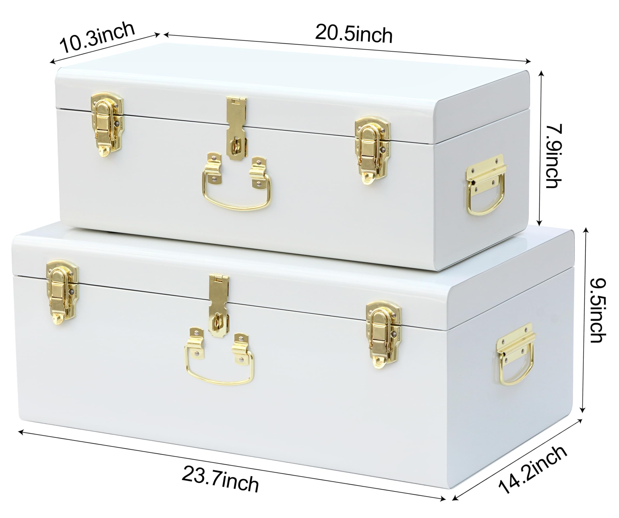 HofferRuffer Baule portaoggetti rosa (bianco-2PCS)