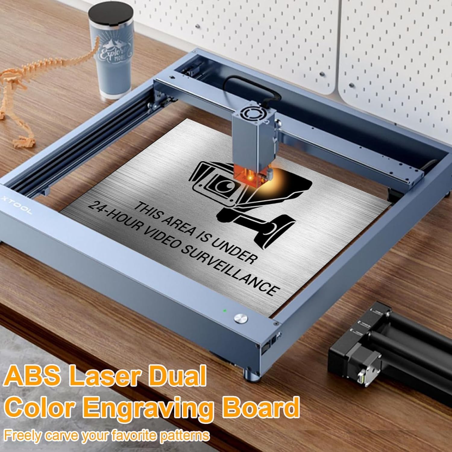 Laser Material 30x20cm ABS Kunststoffplatte zum Gravieren 1,3mm Laser rohlinge Kunststoffplatte,Gravur Platte Gravurschilder Rohlinge (Schwarz auf Gebürstetes Silber, 6 Stück)