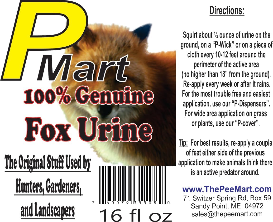 The Pee Mart - Fox Urine 16 oz E-Z Trigger Spray - Full Strength!