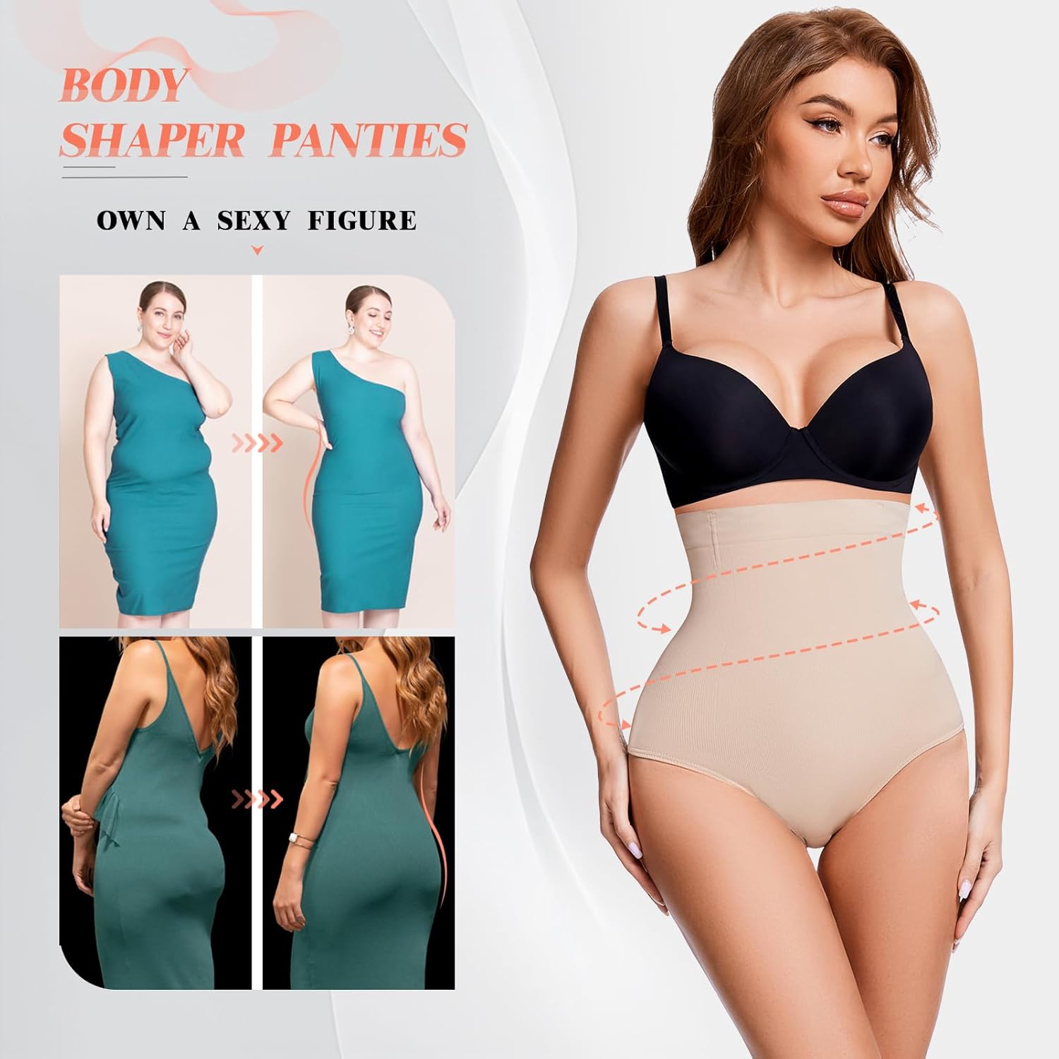 Tummy Control Shapewear Panties for Women High Waisted Shapewear Underwear Panty Girdle Seamless Body Shaper Briefs - Image 4