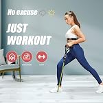 Polygon Resistance Bands Set, Exercise Tubes with Handles, Door Anchor and Ankle Straps - Stackable Up to 150 lbs - Workout Bands for Resistance Training, Physical Therapy, Home Workouts (12PC)