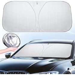 Funda Parasol Para Auto Parasol Coche Delantero, para Sol para Coches 136×65cm, Protector Solar Coche Parabrisas, Parasol Delantero Coche Plegable, Parasoles para Protección Frente al Calor y los Rayos UV SUV Camión (S)
