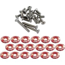 RokBlokz Dress Up Washer Kit with Stainless Steel Bolts - Fits 2014-2023 Polaris RZR XP 1000/1000 Turbo and 2018-2021 RZR Turbo S - Anodized Aluminum Accessories for Fender and Engine Bay RED