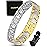 MagnetRX Ultra Strength Magnetic Bracelet - Effective Stainless Steel Metal Bracelets for Men - Adjustable Length with Sizing Tool for Perfect Fit (Silver & Gold)