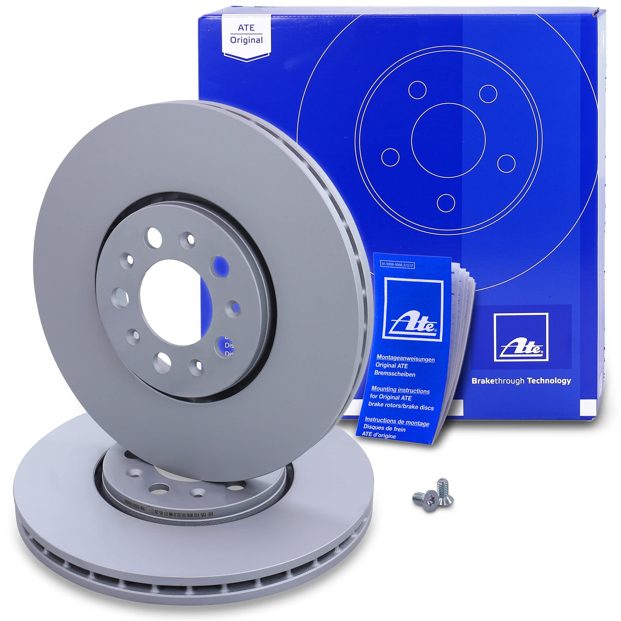 ATE Set di freni +dischi freno anteriori ¯ 288mm ventilati +posteriori ¯ 230mm pieni e pastiglie freno anteriori +posteriori Compatibile con AUDI, SEAT, SKODA, VW BORA, GOLF 4, NEW BEETLE