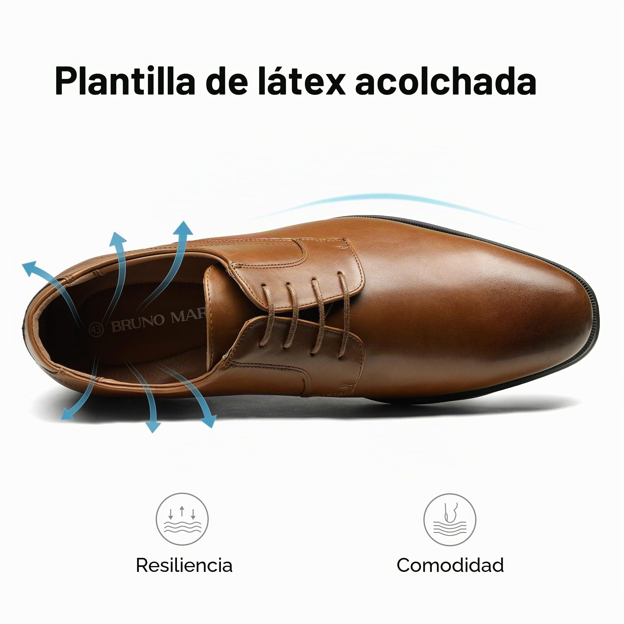 Bruno Marc Zapatos de Vestir Oxfords Zapatos de Cordones Zapatillas Clásicas Formales Derby para Hombre