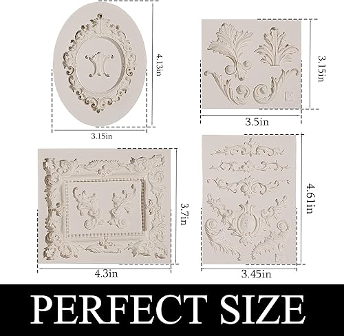 Miniatura 2 de Molde de silicona barroco para fondant, molde de pastel de fotos para hornear, boda, fiesta de cumpleaños, decoración de pasteles, adornos de