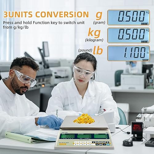 Miniatura 7 de ZUFUMI Báscula de conteo para piezas y monedas, báscula industrial conmutable, balanza digital, báscula electrónica de peso para inventario