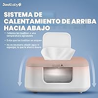 Vista 4 de Jool Baby TinyBums - Calentador y dispensador de toallitas para bebés con luz LED cambiante e interruptor de encendido/apagado (gris)
