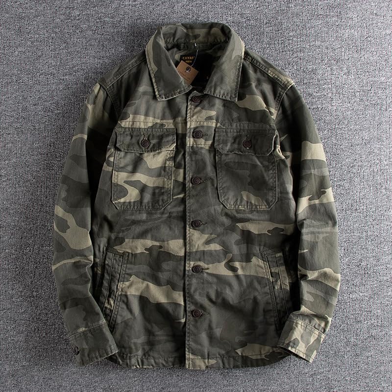 Chaqueta de camuflaje para hombre ligera de algodón manga larga invierno 3