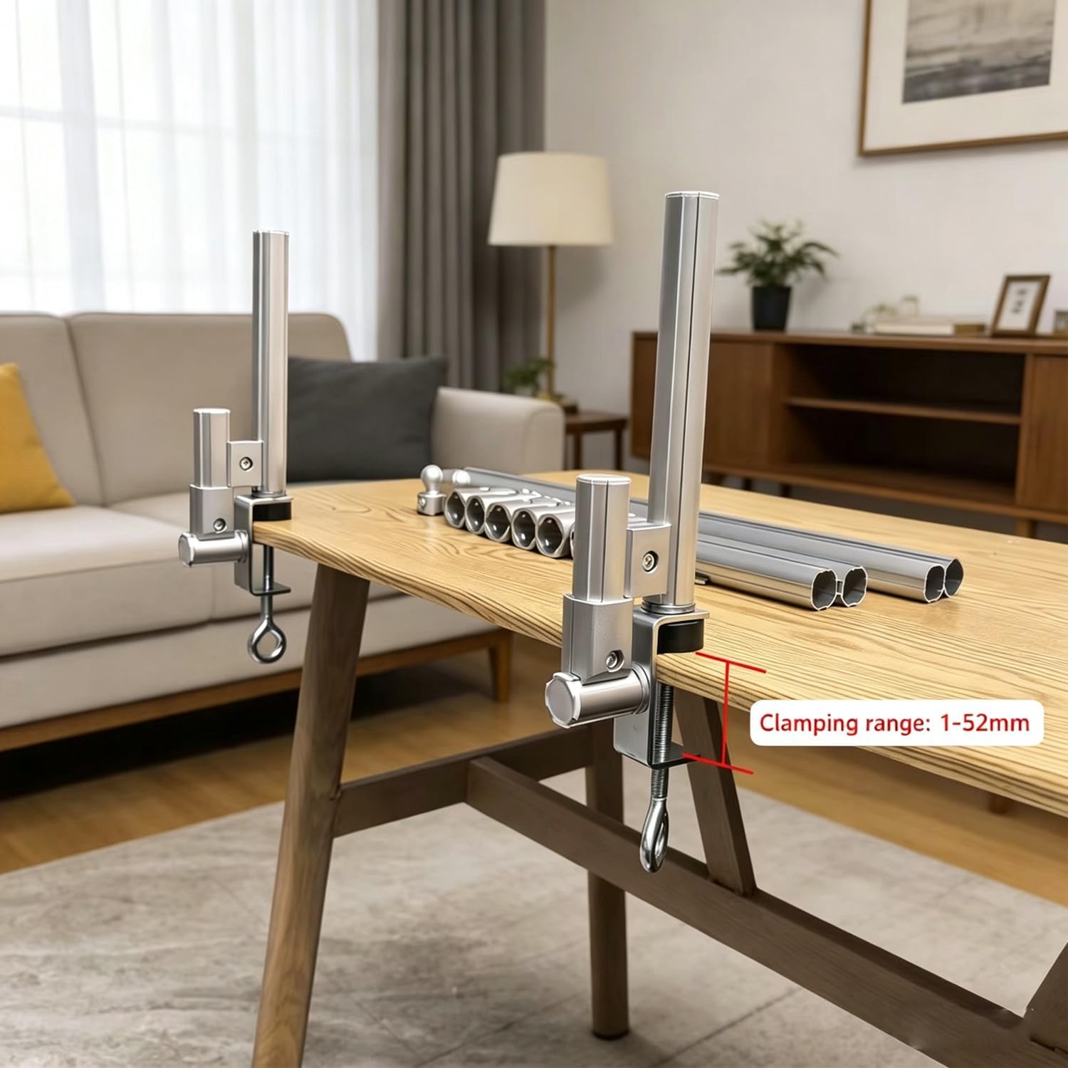 Upgraded Desk Clamp Embroidery Stand, Adjustable H-Type Reinforced Cross Stitch Holder, Rotatable Hoop for Sewing, Needlework, Craft Projects