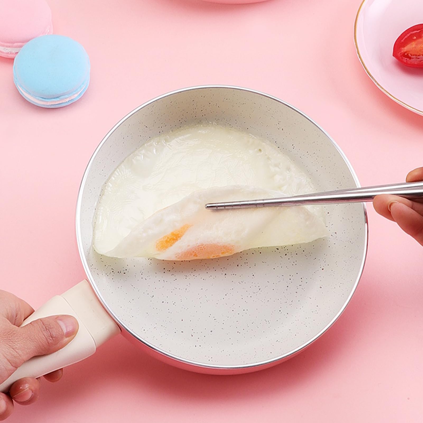 Creative Antihaft Milchtopf, Tomatenförmiger Butterwärmer, Babynahrung Supplement Pan Perfekt zum Kochen von Eiern, Erwärmen von Milch, Mini Edelstahl Milchtopf für Induktion, Gas und Elektroherd