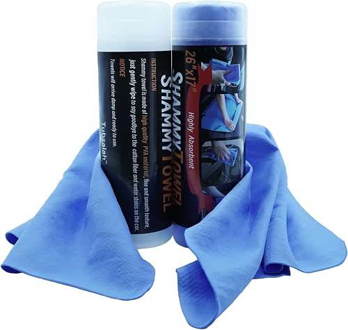 Premium Shammy Cloth for Car Drying - 2 Pack (26”x17”)