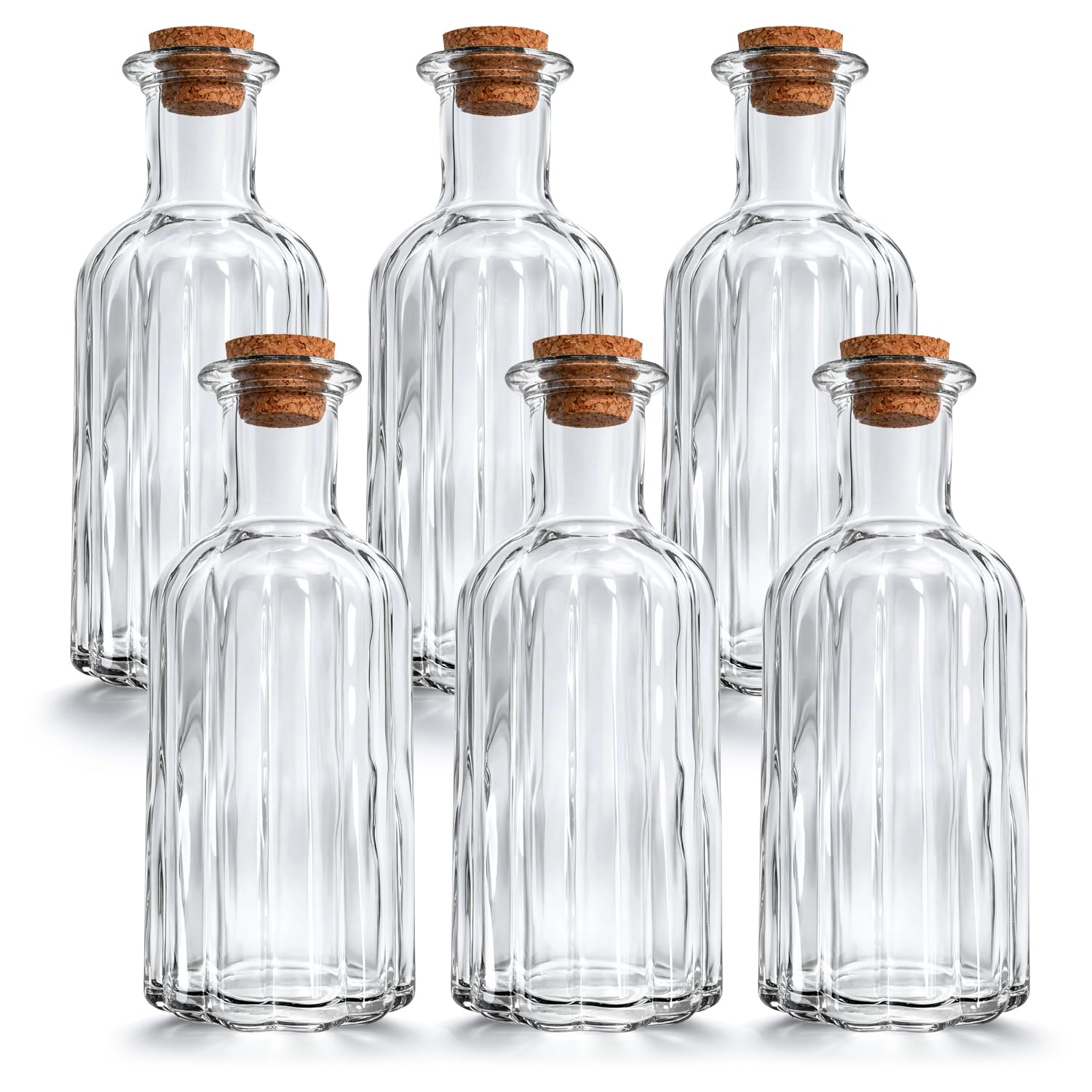 Récipient en verre pour huile vinaigre alcools bouteille 450 ml flacon liège com-four