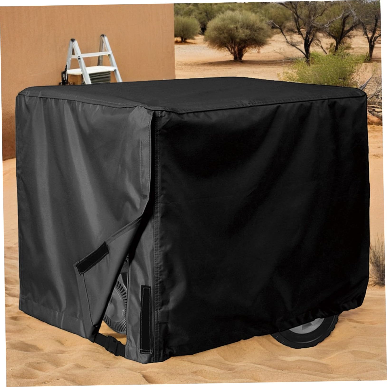 Funda para Generador Resistente Oxford y Transpirable Cubierta Protectora para Exteriores Ventilación Segura Camping Construcción y Emergencias Negra