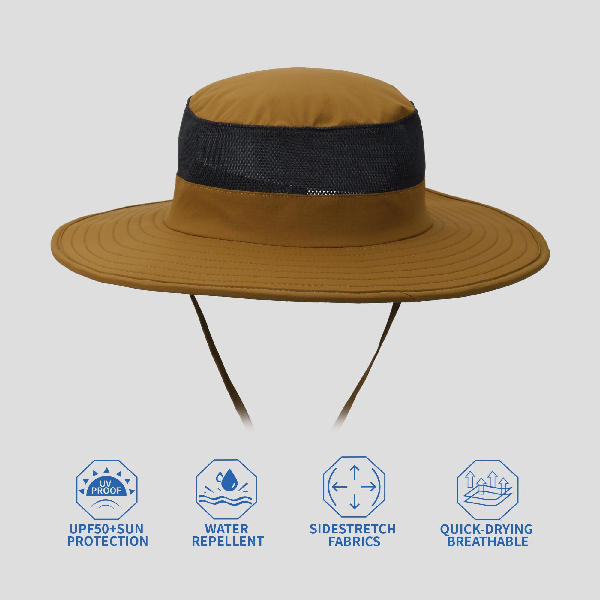 Outdoor Sun Hat UPF 50 Protection Waterproof Fishing hat Face Cover Summer Neck Flap Hat