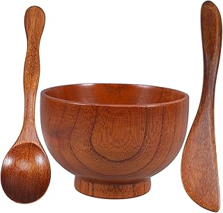 1 juego de máscara facial de madera, tazón de...