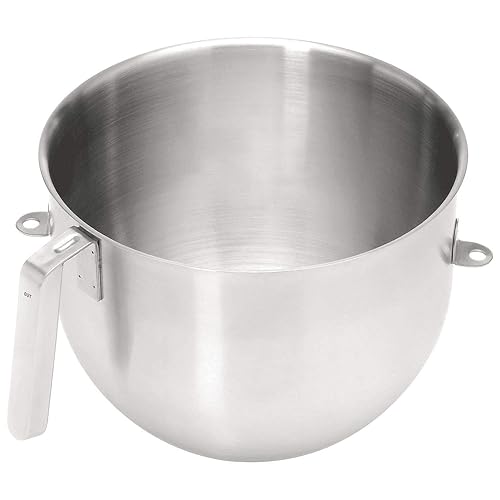 KitchenAid KSMC8QBOWL - Tazón para mezclar de 8 cuartos con mango de gancho en J acero inoxidable NSF KitchenAid KSMC8QBOWL - Tazón para mezclar de 8 cuartos con mango de gancho en J acero inoxidable NSF