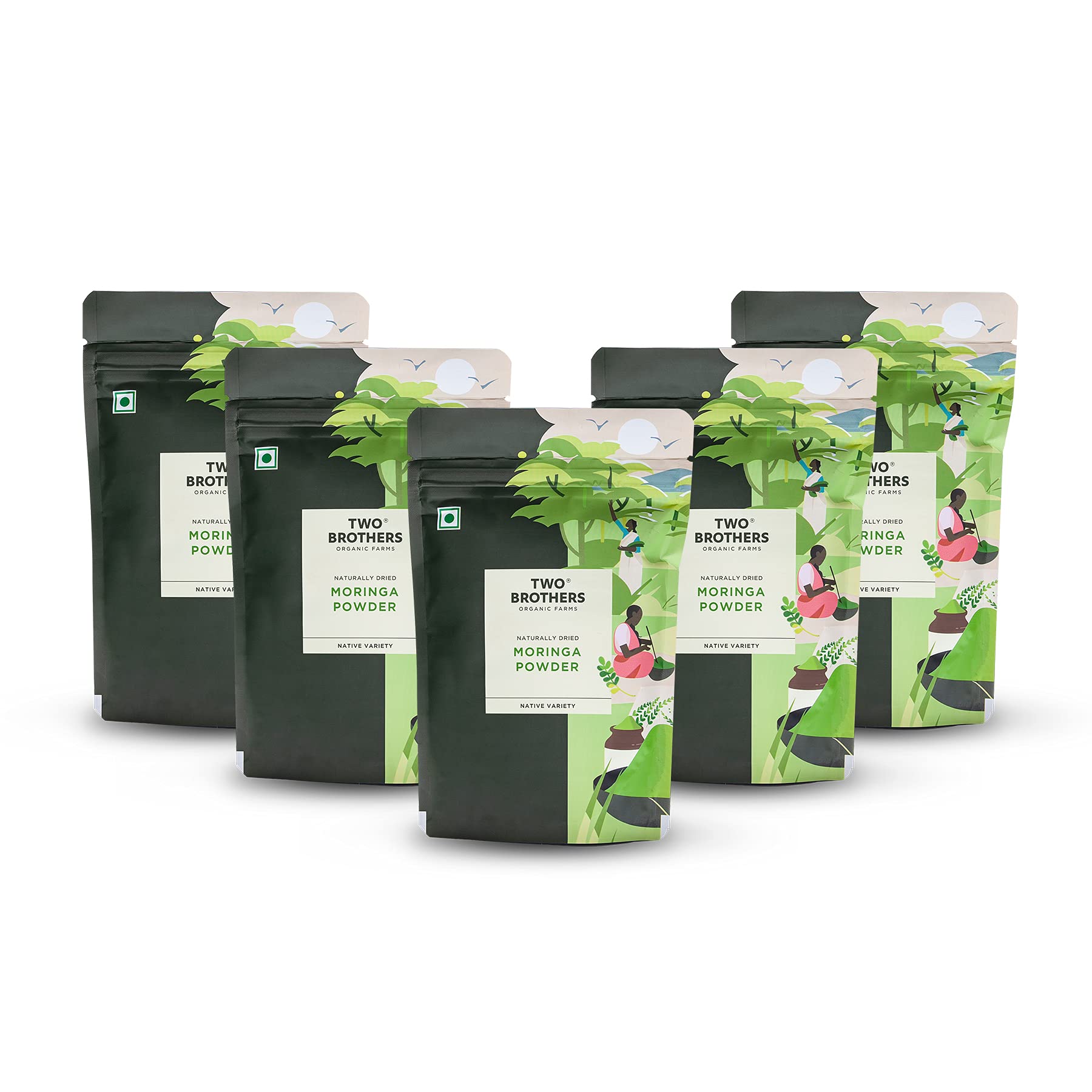 Two Brothers Organic Farms Moringa Powder, Chemical Free Lab-Tested 100 gms (Pack of 5) (B08CDY9QL2) Amazon Price History, Amazon Price Tracker