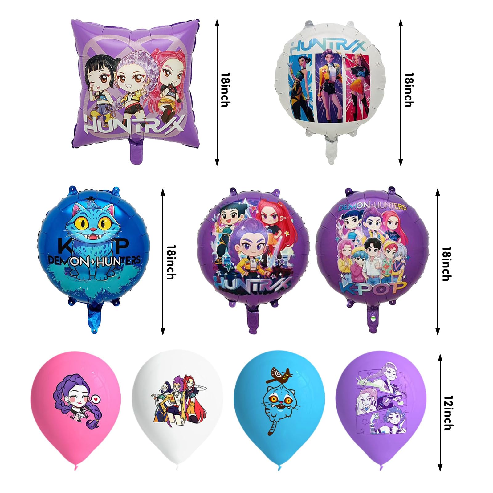 Set di Decorazioni per Compleanno da 47 Pezzi, Include Striscione di Compleanno, Toppers per Torte, Palloncini in Lattice, Decorazioni per Compleanno Adatte ai Bambini