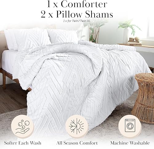 Miniatura 2 de Southshore Fine Living, Inc. Juego de ropa de cama de gran tamaño alternativo para todas las estaciones, colcha reversible suave de 2 piezas con una
