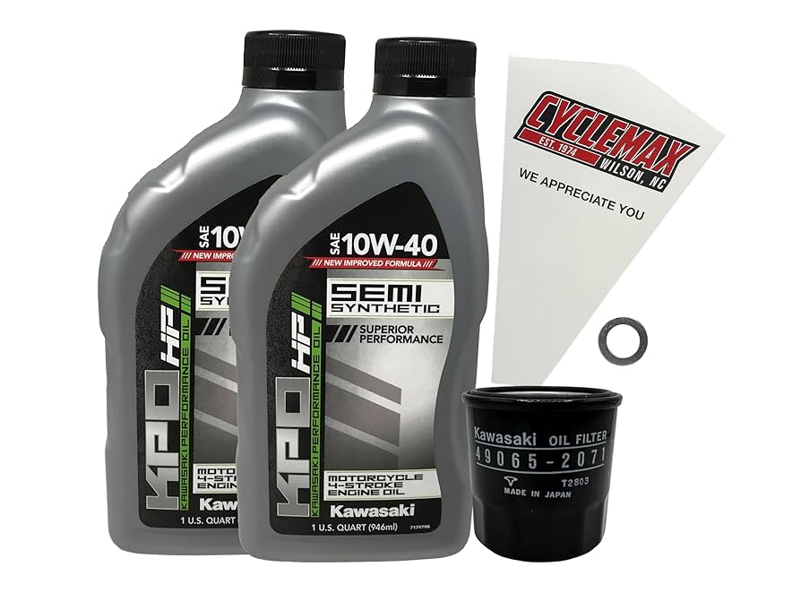 ミルクル Amazon.com: Cyclemax Semi Synthetic 10W-40 Oil Change Kit