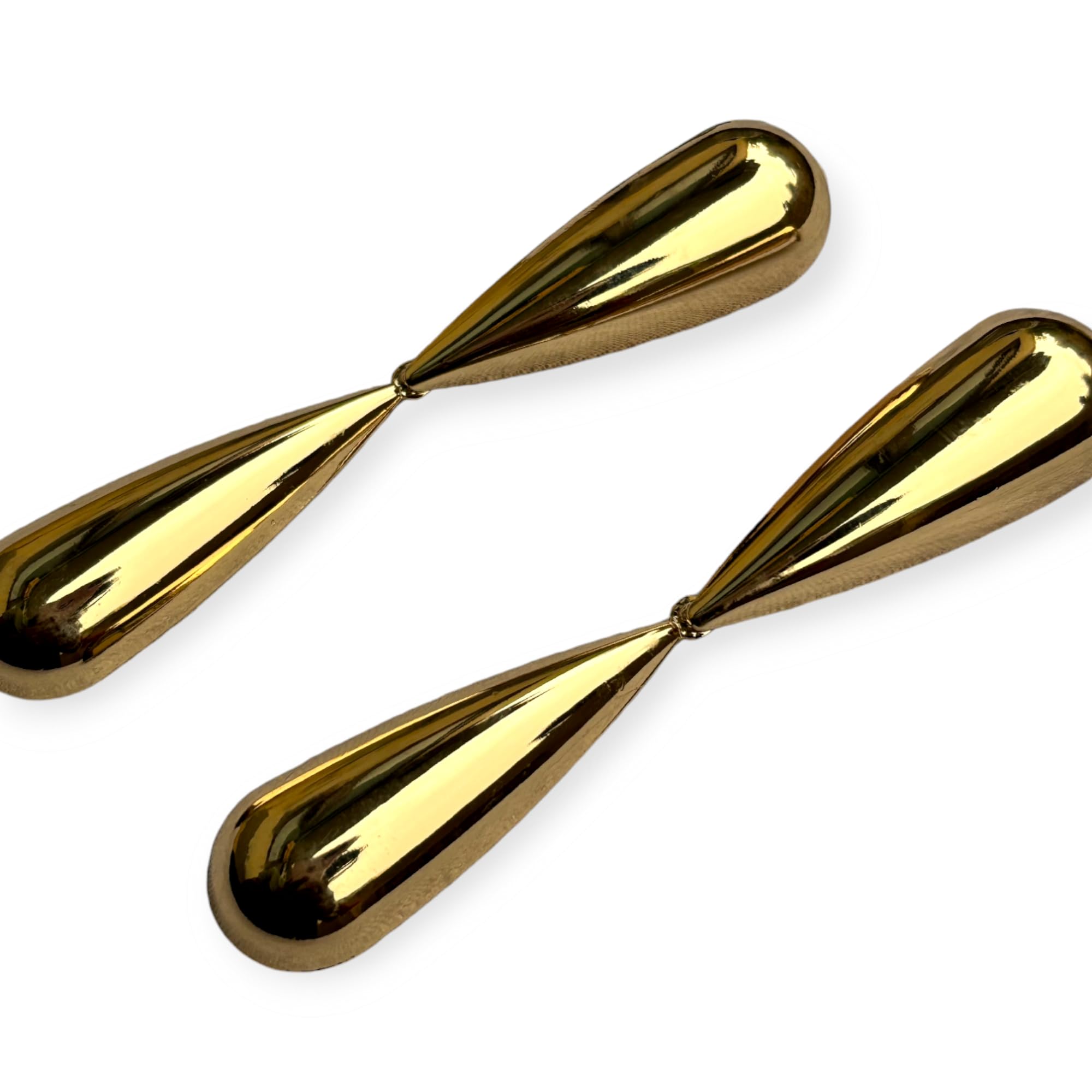 OOPS MODERN Minimalist Dangle Earrings for Women, Gold Plated, Fashion Earrings (Long Metallic Oval Earrings) (B0DGGKMKHS) Amazon Price History, Amazon Price Tracker
