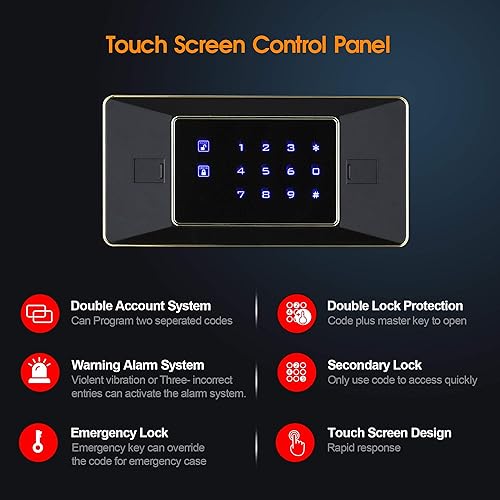 Miniatura 5 de TIGERKING Caja fuerte de seguridad para el hogar caja de seguridad 205 pies cúbicos