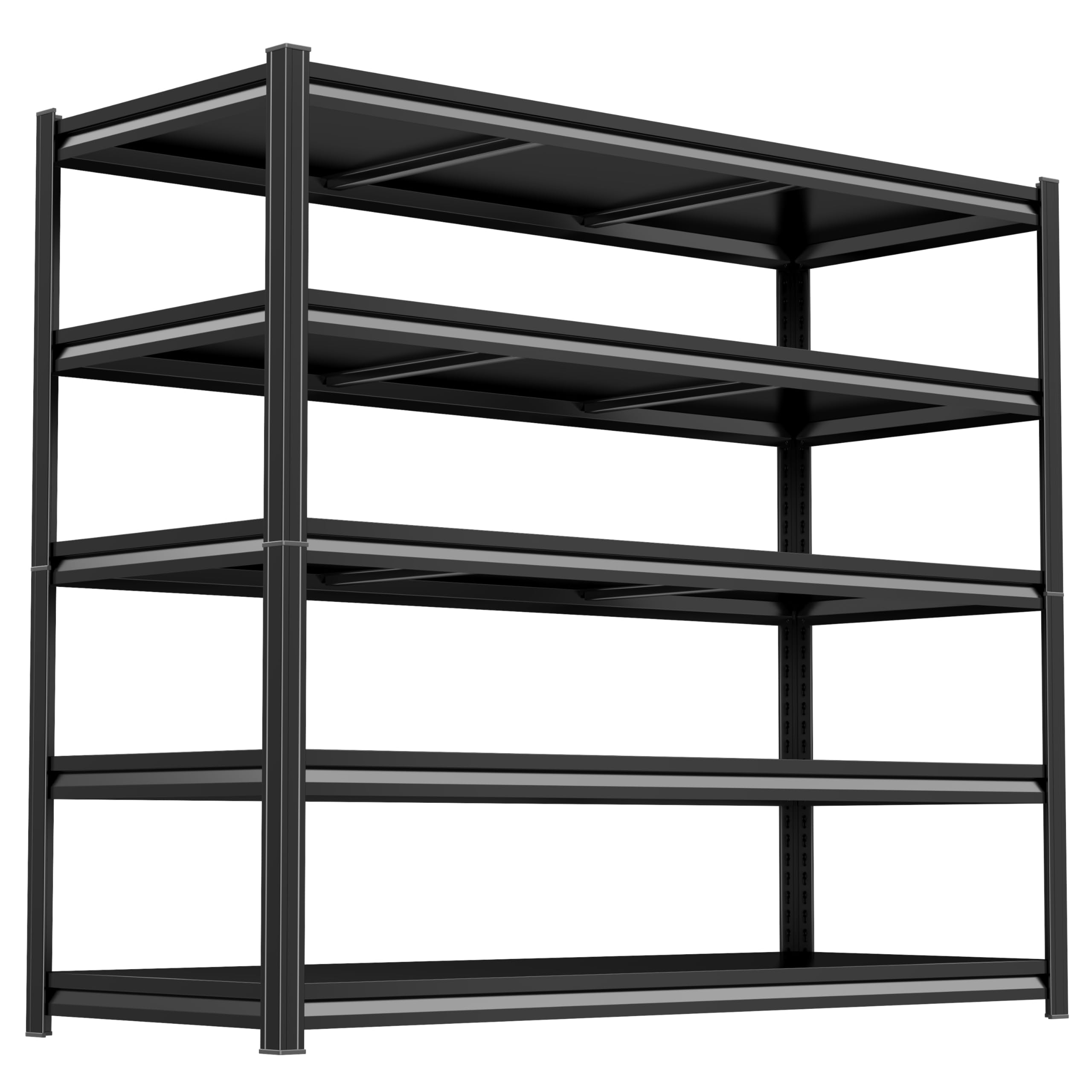 Heavy Duty Garage Shelving Unit, 5-Tier Adjustable Metal Storage Shelves, High-Capacity Storage Rack, 3000LBS Utility Shelf for Garage &amp; Basement, Tool Organization, Warehouse, 78" H, Black
