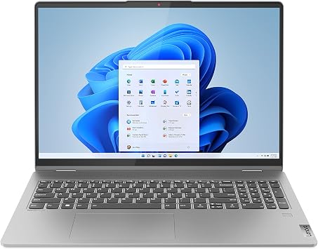 Lenovo IdeaPad Flex 5 2-in-1, 16 WUXGA Display, AMD Ryzen 7, 16GB RAM, 512GB SSD, 1920x1200 px, Touchscreen, Windows 11, Arctic Grey