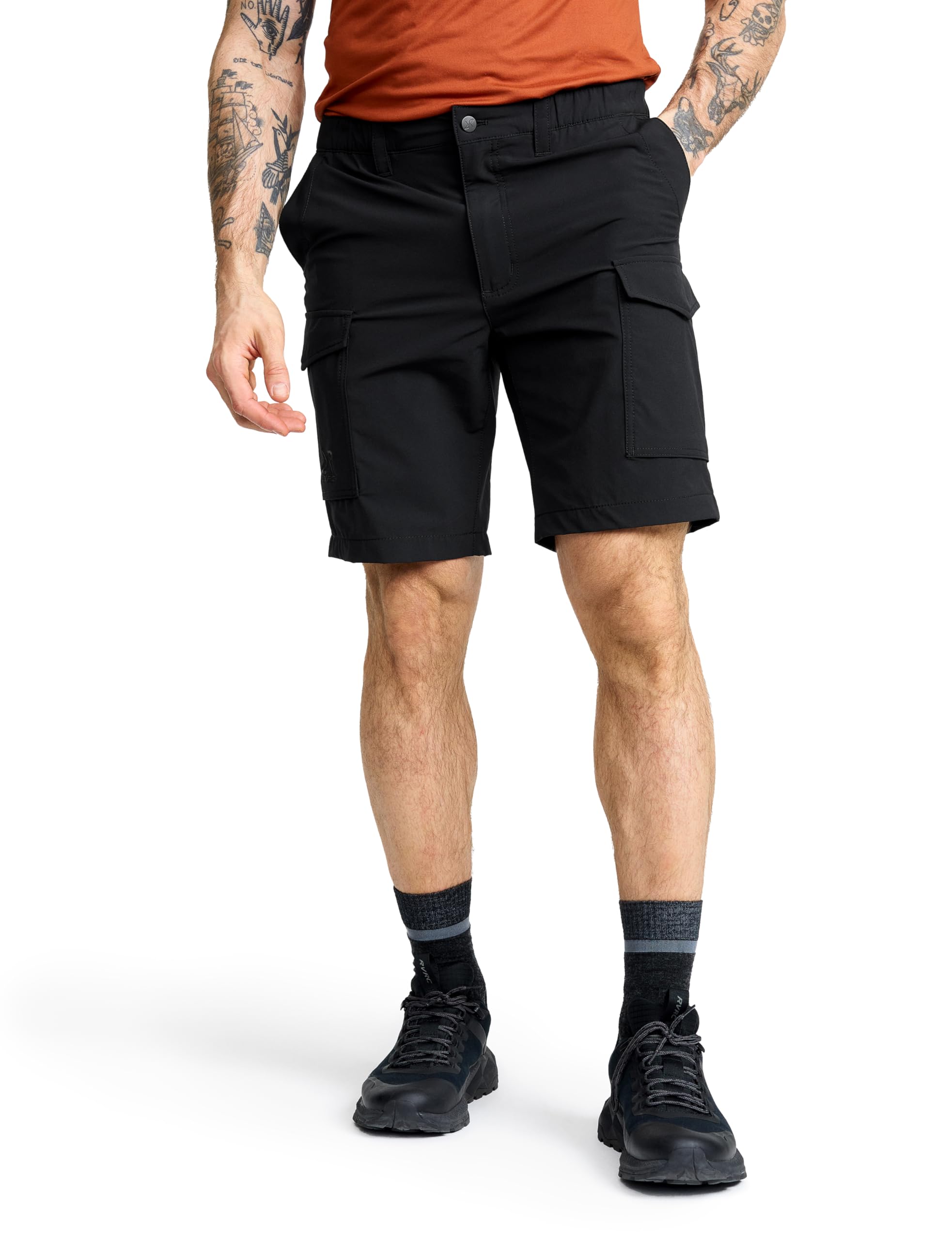RevolutionRace Adventure Cargo Stretch Shorts para Hombre, Pantalones Cortos Ligeros y Prácticos para Senderismo