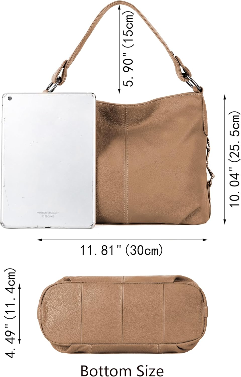 YALUXE Genuine Leather Shoulder Bags Stylish Handbags Purse for Women