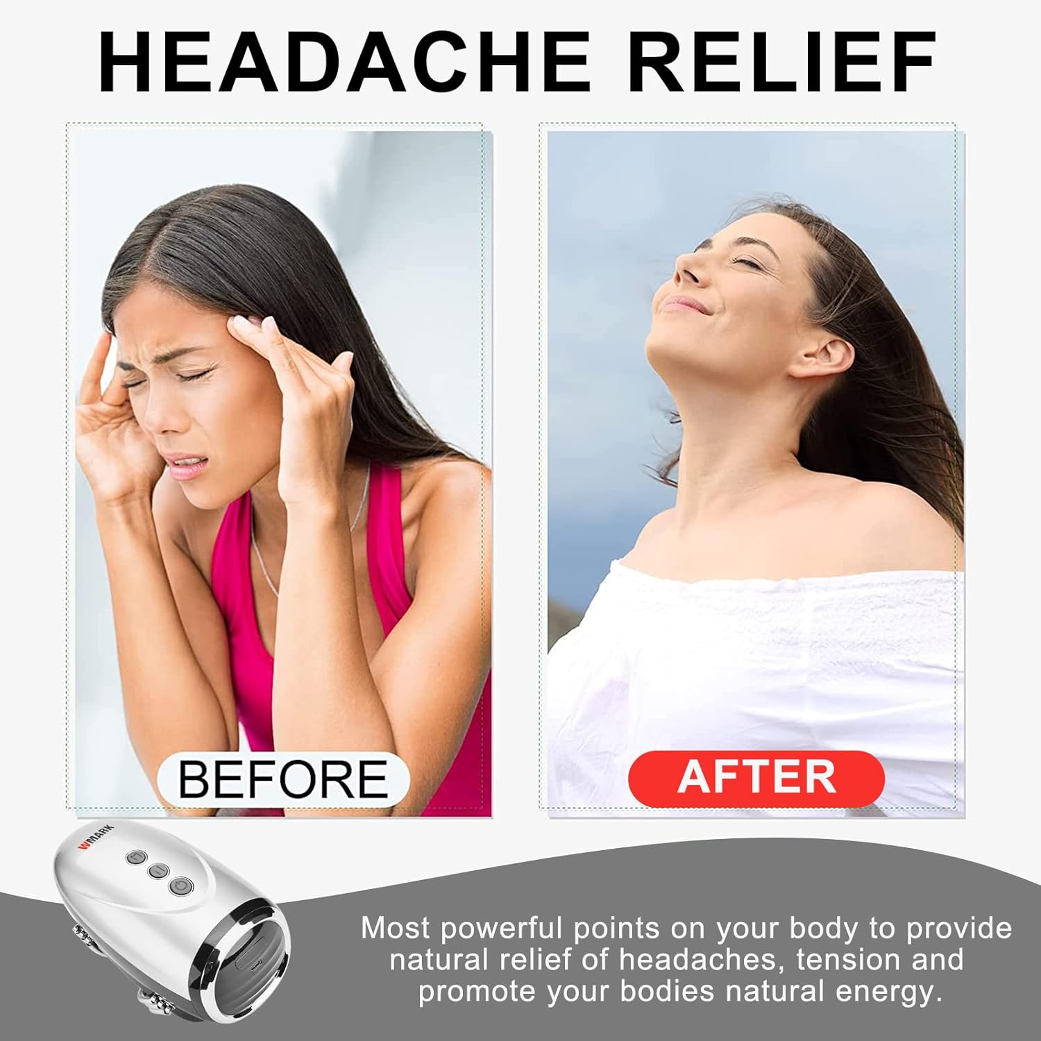 Professional Haircut Massager/Cordless Handheld Massager, Vibration Neck/Legs/Hands/face Massager, 2 Massage nodes 2600AMH (Silver) - Image 5