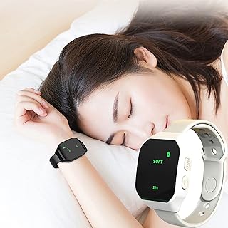 スリープエイド リストバンド 腕時計 計器 微電流保持睡眠補助器具 大人用睡眠補助器具 不安緩和デバイスは深い睡眠を改善します,White