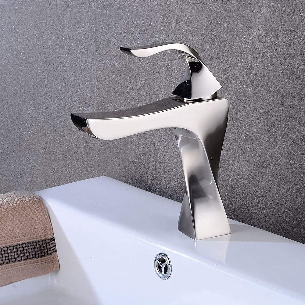 OIFAODAO Water tap, Traditional Kitchen Sink Mixer Tap Solid Brass Antique Bronze Classic Faucet